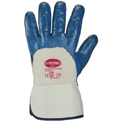 144 Paar BLAUSTAR STRONGHAND® Arbeitshandschuhe aus Baumwolle und Jersey mit Nitril-Beschichtung in Blau, Kat 2