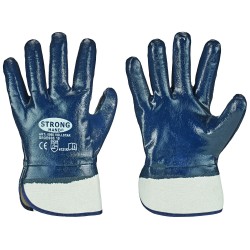 144 Paar VOLLSTAR STRONGHAND® Handschuhe aus Baumwolle und Nitril in Blau, Kategorie 2
