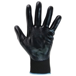 240 Paar SHANTOU STRONGHAND® Handschuhe aus Polyester/Nitril, schwarz, Kategorie 2