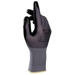 100 Paar ULTRANE 553 MAPA® Handschuhe aus Polyamid/Nitril, grau/schwarz, Schutzklasse 2