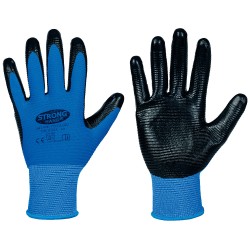 120 Paar PROFILGRIP STRONGHAND® Handschuhe, Polyester/Nitril, blau/schwarz, Kategorie 2