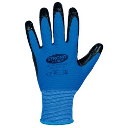 120 Paar PROFILGRIP STRONGHAND® Handschuhe, Polyester/Nitril, blau/schwarz, Kategorie 2