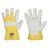 60 Paar Stronghand Heavy Duty Handschuhe aus Rind-Vollleder in natur/gelb, CAT 2 zertifiziert