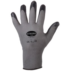 240 Paar DATONG STRONGHAND® Handschuhe aus Polyamid (Nylon) mit Nitrilschaum in Grau/Schwarz, Kat 2