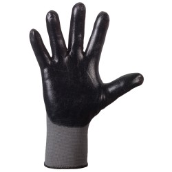 240 Paar DATONG STRONGHAND® Handschuhe aus Polyamid (Nylon) mit Nitrilschaum in Grau/Schwarz, Kat 2