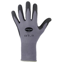 120 Paar BATAN STRONGHAND® Handschuhe aus Polyamid und Elasthan mit Nitrilschaum, grau/schwarz, Kat 2