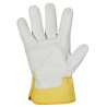 60 Paar Stronghand Heavy Duty Handschuhe aus Rind-Vollleder in natur/gelb, CAT 2 zertifiziert