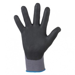 120 Paar BUSHAN STRONGHAND® Handschuhe aus Polyamid mit Nitrilschaum, grau/schwarz, Kategorie 2
