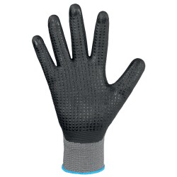 120 Paar LANZHOU STRONGHAND® Handschuhe aus Polyester mit Nitrilschaumbeschichtung in Grau/Schwarz, Kat 2