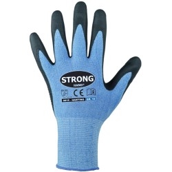 120 Paar HANTING STRONGHAND® Handschuhe aus Polyester und Elasthan mit Nitrilschaumbeschichtung in Blau/Schwarz, Kat