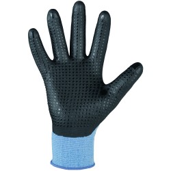 120 Paar HANTING STRONGHAND® Handschuhe aus Polyester und Elasthan mit Nitrilschaumbeschichtung in Blau/Schwarz, Kat