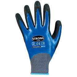 144 Paar LAREDO STRONGHAND® Handschuhe aus Polyamid/Nitril in Blau/Schwarz, Kategorie 2