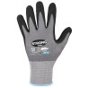144 Paar NIFOA FLEX STRONGHAND® Arbeitshandschuhe aus Polyamid und Elastan mit Nitrilschaumbeschichtung, grau/schwarz