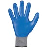 144 Paar DELTANA STRONGHAND® Handschuhe aus Polyamid/Nitrilschaum, grau/blau, Kategorie 2