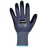 144 Paar ATLANTA STRONGHAND® Handschuhe aus Polyamid und Elasthan mit Nitrilschaum-Beschichtung, grau/schwarz, Kat 2