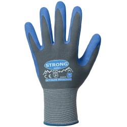 144 Paar Blue Mountains Stronghand® Handschuhe aus Polyamid und Nitrilschaum in Grau/Blau, Kat 2