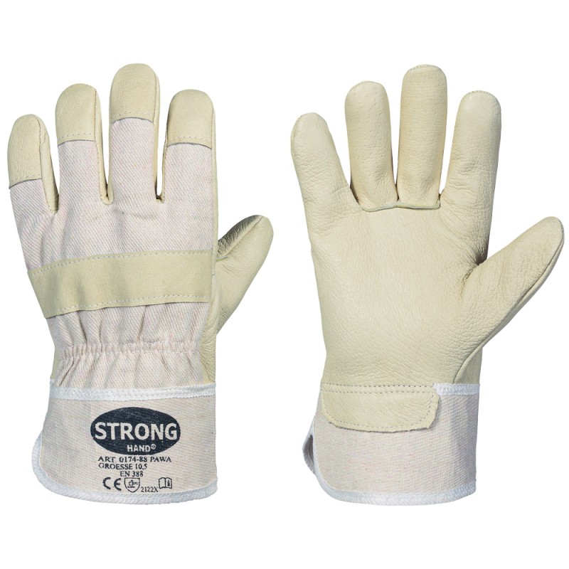120 Paar 88 PAWA Handschuhe aus Schweins-Vollleder in natürlicher Farbe, Kategorie 2