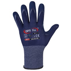 60 Paar Arlington Optiflex Handschuhe aus Polyamid mit Nitrilschaum in Blau, Kategorie 2, labs konform
