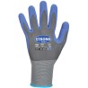 144 Paar BIG BEND STRONGHAND Handschuhe aus Polyamid/Nylon mit Nitrilschaum, grau/blau, Kategorie 2