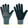 144 Paar OPTIMATE OPTI FLEX Handschuhe aus Polyamid und Elasthan mit Nitrilschaum-Beschichtung, grau/schwarz, Kat 2