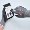 144 Paar OPTIMATE OPTI FLEX Handschuhe aus Polyamid und Elasthan mit Nitrilschaum-Beschichtung, grau/schwarz, Kat 2