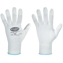 240 Paar YUMEN STRONGHAND® Handschuhe aus Polyamid (Nylon) mit PU-Beschichtung, weiss, Kategorie 2