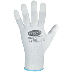 240 Paar YUMEN STRONGHAND® Handschuhe aus Polyamid (Nylon) mit PU-Beschichtung, weiss, Kategorie 2