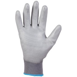 240 Paar Goodjob Handschuhe aus Polyester mit PU-Beschichtung, grau, Kategorie 2