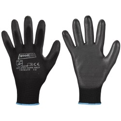240 Paar GOODJOB® Handschuhe, Polyester/PU, schwarz, kat 2