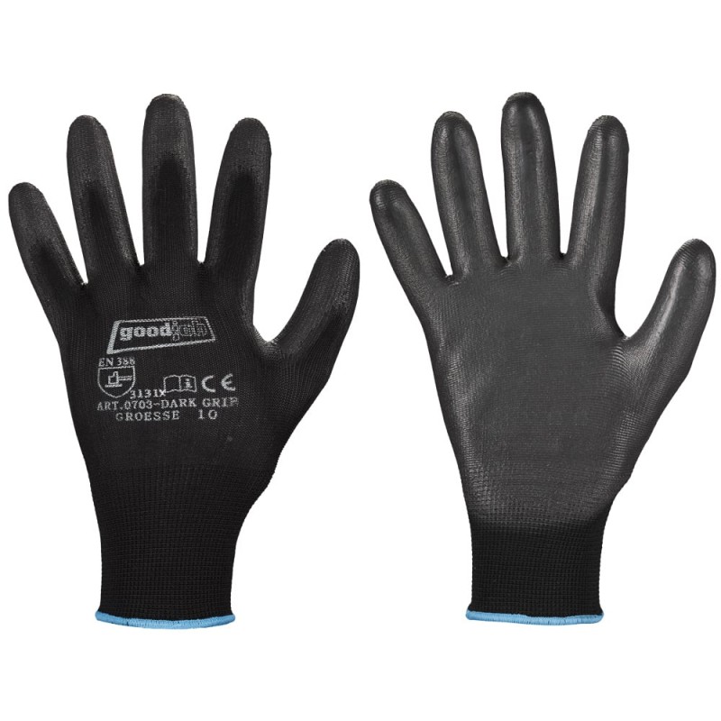 240 Paar GOODJOB® Handschuhe, Polyester/PU, schwarz, kat 2