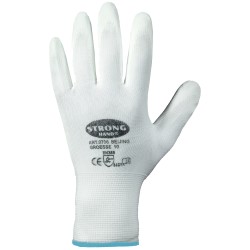 240 Paar Stronghand® Classic Beijing Handschuhe aus Polyamid (Nylon) mit PU-Beschichtung in Weiss, Kat 2