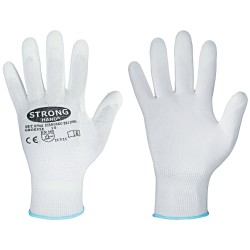 240 Paar Stronghand Standard Handschuhe aus Polyamid und Polyester, weiss, Kategorie 2