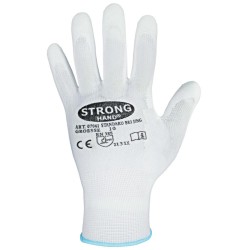 240 Paar Stronghand Standard Handschuhe aus Polyamid und Polyester, weiss, Kategorie 2