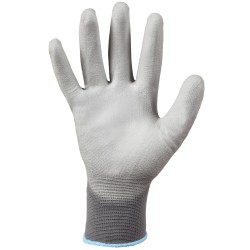 240 Paar Stronghand® Classic Handschuhe aus Polyamid (Nylon) mit PU-Beschichtung in Grau, Kategorie 2