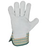 120 Paar STRONGHAND® Arbeitshandschuhe aus Rind-Spaltleder in Natur/Grün, CAT 2