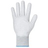 120 Paar BEIJING STRONGHAND® ESD-Handschuhe aus Polyamid (Nylon) mit PU-Beschichtung in Grau/Weiss, CAT 2