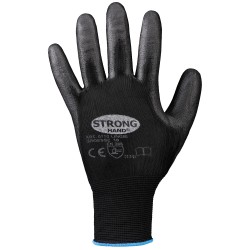 240 Paar LINGBI STRONGHAND® Handschuhe aus Polyamid (Nylon) mit PU-Beschichtung in Schwarz, Kat 2