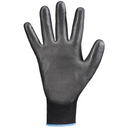 240 Paar LINGBI STRONGHAND® Handschuhe aus Polyamid (Nylon) mit PU-Beschichtung in Schwarz, Kat 2