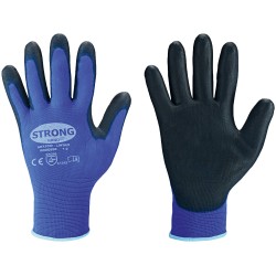 240 Paar LINTAO STRONGHAND® Handschuhe aus Polyamid (Nylon) mit PU-Beschichtung, blau/schwarz, Kategorie 2