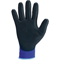 240 Paar LINTAO STRONGHAND® Handschuhe aus Polyamid (Nylon) mit PU-Beschichtung, blau/schwarz, Kategorie 2
