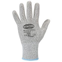 60 Paar WENZHOU STRONGHAND® Handschuhe mit Level B Schnittschutz, PU-Beschichtung, grau, Kategorie 2