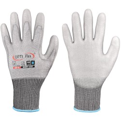 60 Paar SOFT CUT OPTI FLEX® Schnittschutz-Handschuhe aus PU in Grau, Level B, Kategorie 2