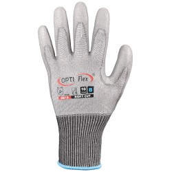 60 Paar SOFT CUT OPTI FLEX® Schnittschutz-Handschuhe aus PU in Grau, Level B, Kategorie 2