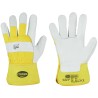 60 Paar Eisbär Stronghand® Lederhandschuhe aus Rind-Vollleder in Natur/Gelb, Kategorie 2