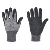 60 Paar DAYTON STRONGHAND® Handschuhe mit Level D Schnittschutz aus Latex in Grau/Schwarz, Kat 2