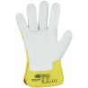 60 Paar Eisbär Stronghand® Lederhandschuhe aus Rind-Vollleder in Natur/Gelb, Kategorie 2