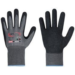 60 Paar FRESNO OPTI FLEX® Schnitt- und Hitzeschutzhandschuhe, nitrilbeschichtet, grau-schwarz, Level F, Kat 2,