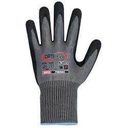 60 Paar FRESNO OPTI FLEX® Schnitt- und Hitzeschutzhandschuhe, nitrilbeschichtet, grau-schwarz, Level F, Kat 2,