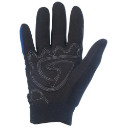 60 Paar MASTER ELYSEE Kunstlederhandschuhe, elastisch, blau/schwarz, Kategorie 2