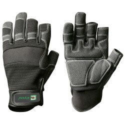 60 Paar Carpenter Elysee Handschuhe aus Kunstleder und Elasthan, schwarz, Kategorie 2